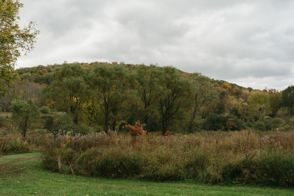 View of Blooming Hill Farm wedding venue in Hudson Valley, New York.