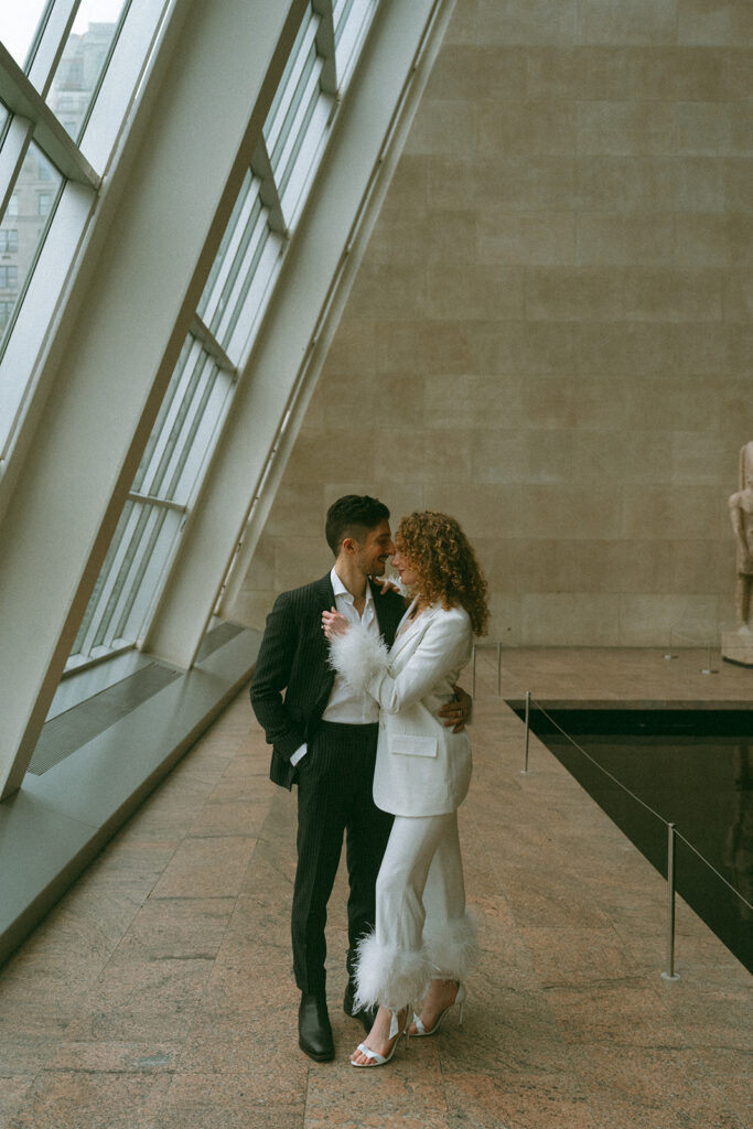 Engagement photos at the Met