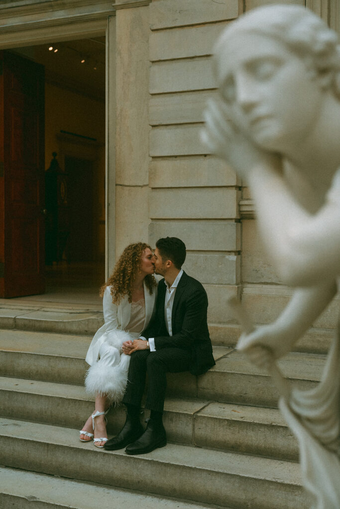 Engagement photos at the Met