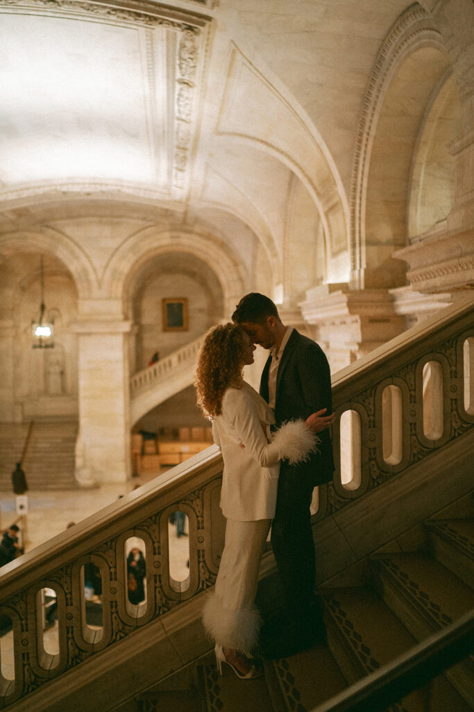 New York Public Library engagement photos 