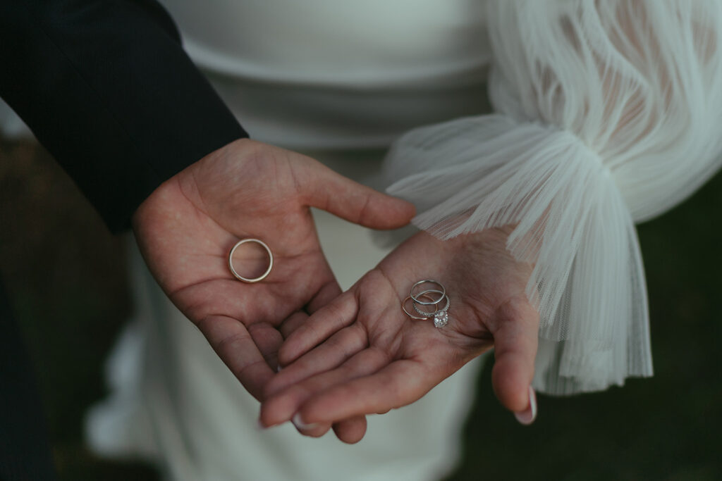 Wedding rings made by Flawless Carat and R.U.T.H.N.Y., photographed by Elsie Goodman.