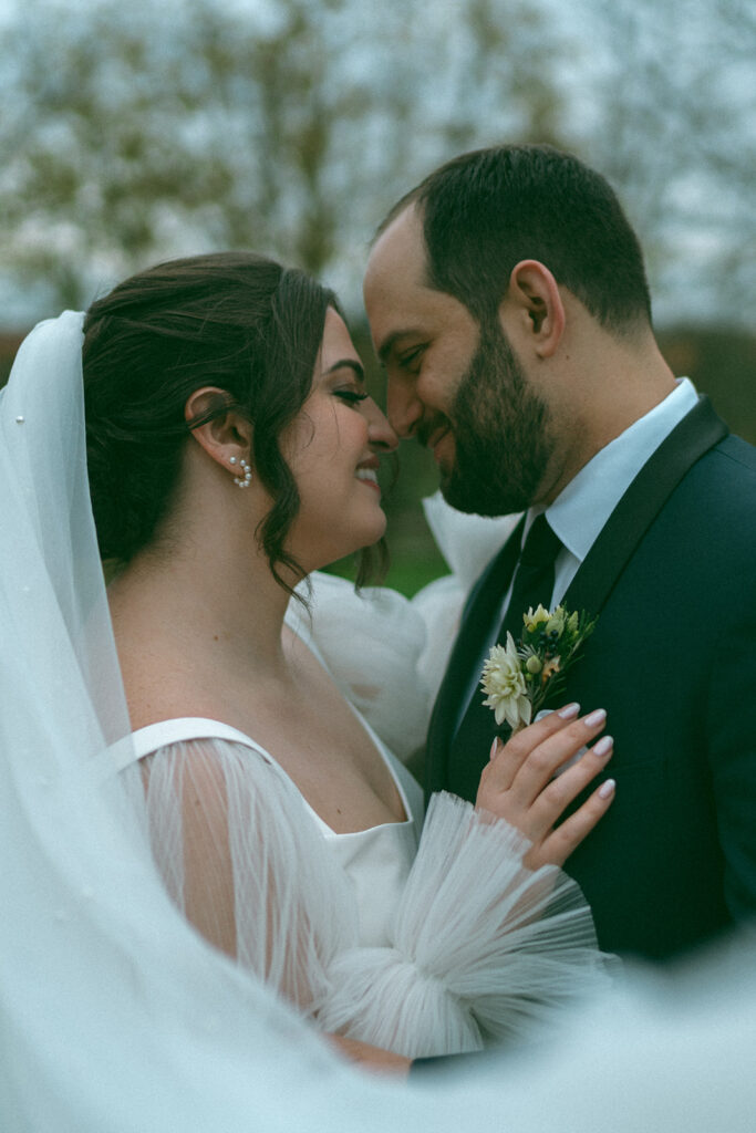 Bride and groom portraits at the Peach Grove House before their Blooming Hill Farm wedding.