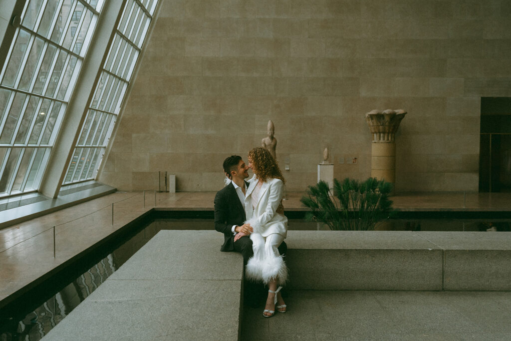 Engagement photos at the Met