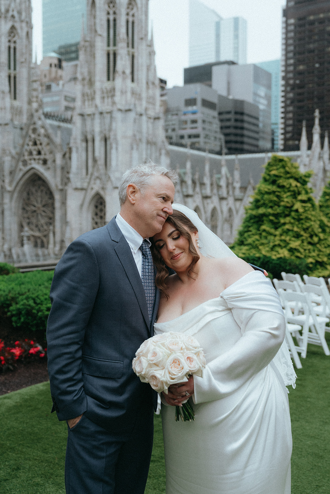 Madison + Dylan 620 Loft and Garden Wedding portrait of bride and her father at 620 loft & garden wedding, shot by elsie goodman, a destination and NYC wedding photographer