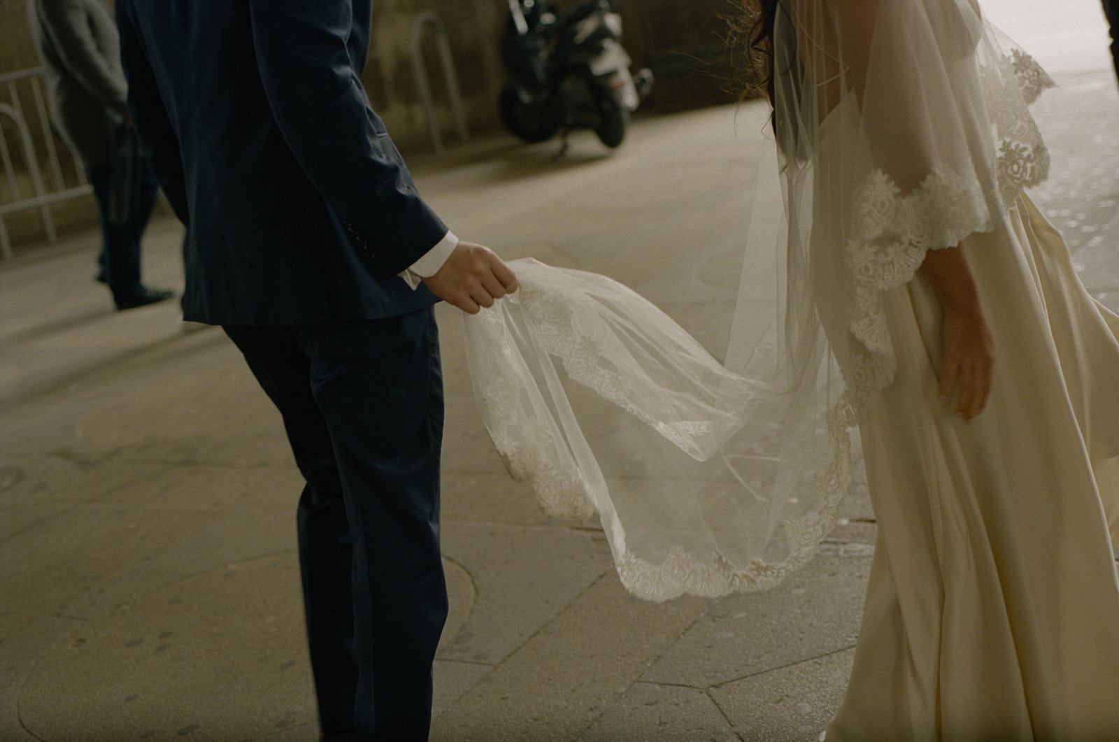Alex + Bardo NYC Elopement Photos bride and groom walking to city hall elopement, shot by elsie goodman, a destination, wedding and NYC elopement photographer