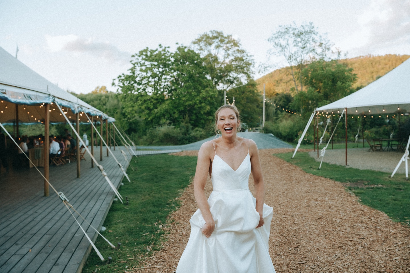 Bride portrait on a garden path, a natural addition to a documentary wedding shot list